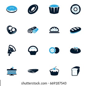 Bakery products vector icons for user interface design