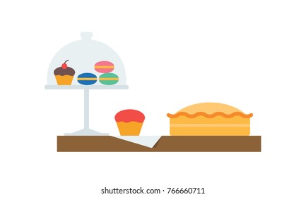 Bakery products vector illustration
