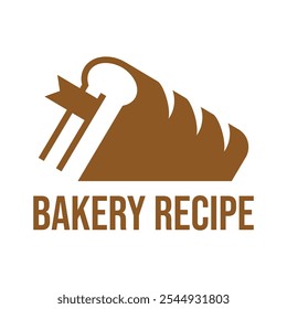 bakery recipe flat minimalist logo design