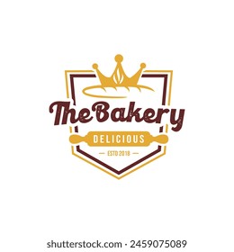 bakery restaurant vector logo. white background