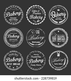 Bakery retro grunge stamp collection