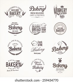 Bakery retro labels