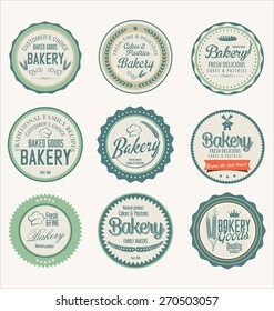 Bakery retro labels