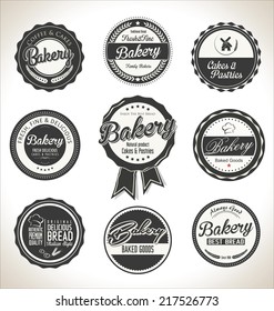 Bakery retro labels collection