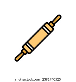 Bakery Rolling Pin Icon Vector Illustration