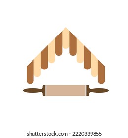 bakery rolling pin vector icon