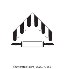 bakery rolling pin vector icon