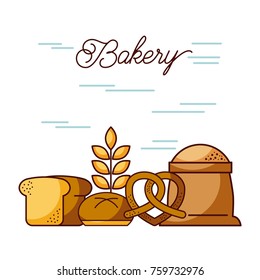 bakery sack of flour bread wheat pretzel