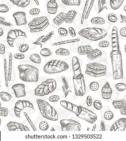 Bakery seamless pattern
