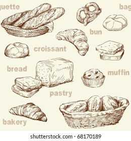 bakery seamless pattern