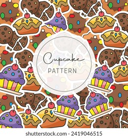 Bakery seamless pattern background design