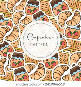 Bakery seamless pattern background design