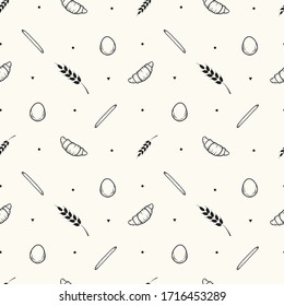 Bakery Seamless Pattern Vector EPS10
