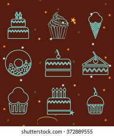bakery set icons design, vector illustration eps10 graphic 