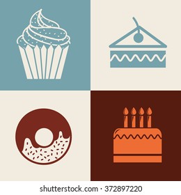 bakery set icons design, vector illustration eps10 graphic 