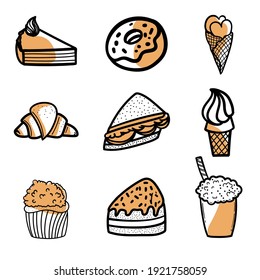 Bakery set isolated on white background , Vector illustration EPS 10