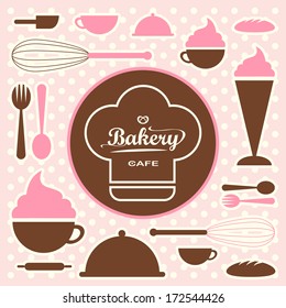Bakery set vector sixty five