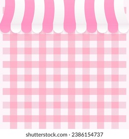 Bakery shop background. Pastel plaid pattern design for background and wallpaper with copy space.