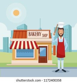 Bakery shop and baker
