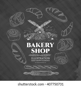 Bakery shop baking, pastry, cupcake, bakery products 