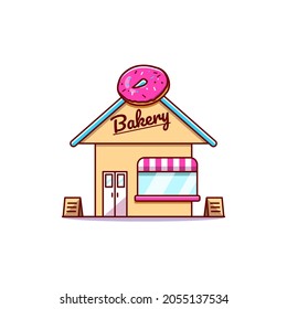 Bakery Shop building vector illustration