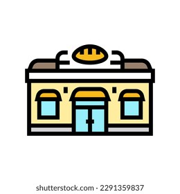 vector de icono de color de la tienda de panadería. cartel de la panadería. ilustración de símbolo aislado