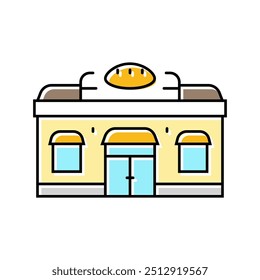 bakery shop color icon vector. bakery shop sign. isolated symbol illustration