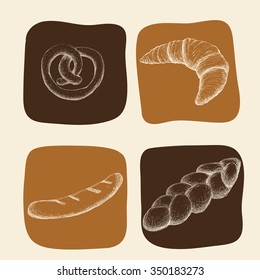 Bakery shop concept with bread design, vector illustration 10 eps graphic.