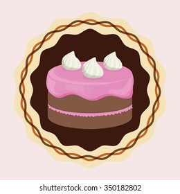 Bakery shop concept with dessert design, vector illustration 10 eps graphic.
