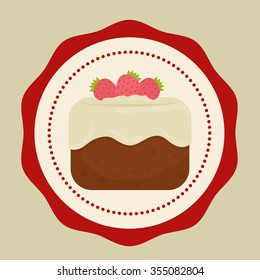 Bakery shop concept with dessert design, vector illustration 10 eps graphic.