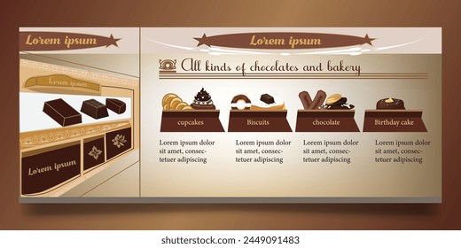 Bakery shop  design and food banner