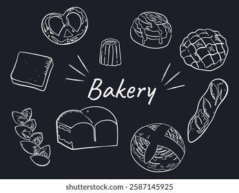 It is Bakery shop design. There are some breads. 
