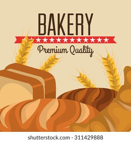 Bakery shop design, vector illustration eps 10.