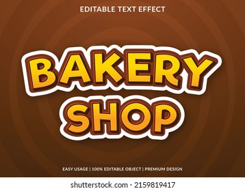 bakery shop editable template with bold style use for business logo and brand