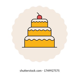 Bakery shop elements, isolated colored logo, sweet shop, bread, cupcake, biscuit logos vector colored logo vector