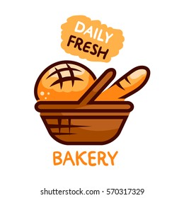 Bakery shop emblem designs of fresh bakery products
