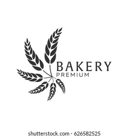 Bakery shop emblem, labels, logo and design elements. Fresh bread and wheat. Vector illustration