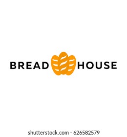 Bakery shop emblem, labels, logo and design elements. Loaf Fresh bread. Vector illustration