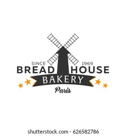 Bakery shop emblem, labels, logo and design elements. Vector illustration