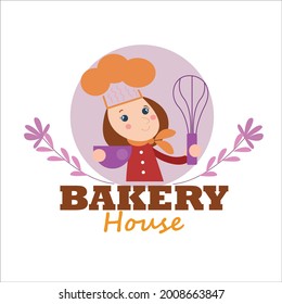 Bakery Shop Girl Character Vector Template Stock Vector (Royalty Free ...