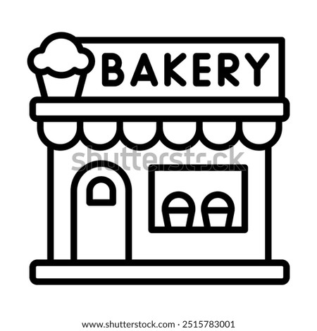 Bakery Shop icon line vector illustration