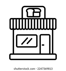 Bakery Shop Icon Logo Design Vector Template Illustration Sign And Symbol Pixels Perfect