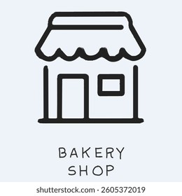 Bakery Shop Icon – Minimalist Storefront Symbol