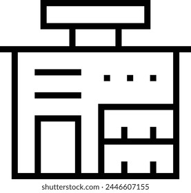 bakery shop icon. Thin linear style design isolated on white background