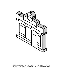 bakery shop isometric icon vector. bakery shop sign. isolated symbol illustration