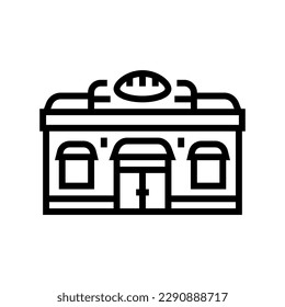 bakery shop line icon vector. bakery shop sign. isolated contour symbol black illustration