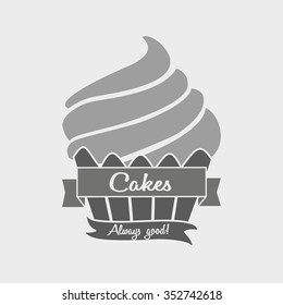 Bakery Shop Logo Design concept in Vintage Style for Logotype, Label, Badge and other design. Cake retro vector illustration.