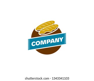 Bakery Shop Logo Design Element in Vintage Style for Logotype, Label, Badge and other design, Bread retro vector illustration