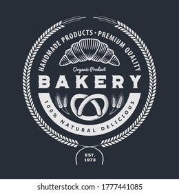Bakery shop logo design template. Vector illustration