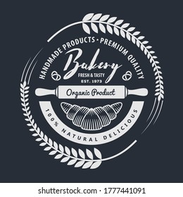 Bakery shop logo design template. Vector illustration